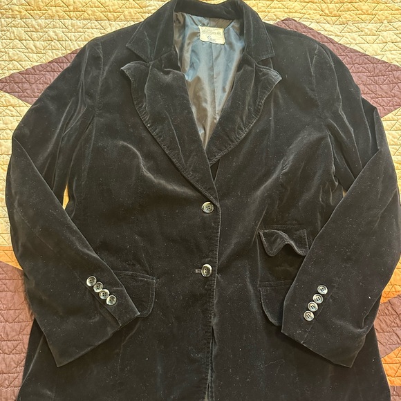 Sears Black Velvet Women's Blazer - Picture 1 of 5